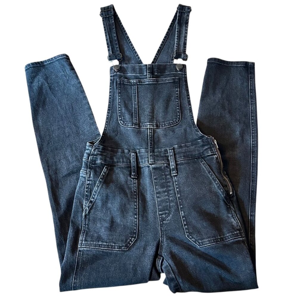 Madewell Black Boho Grunge Festival Denim Overalls XXS
